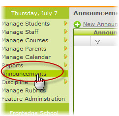 screen cap for announcements