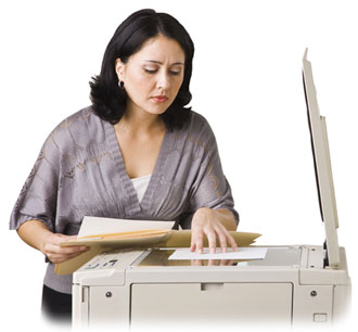 woman printing